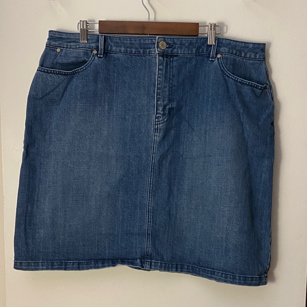 Talbots Classic Blue Denim Mini Skirt